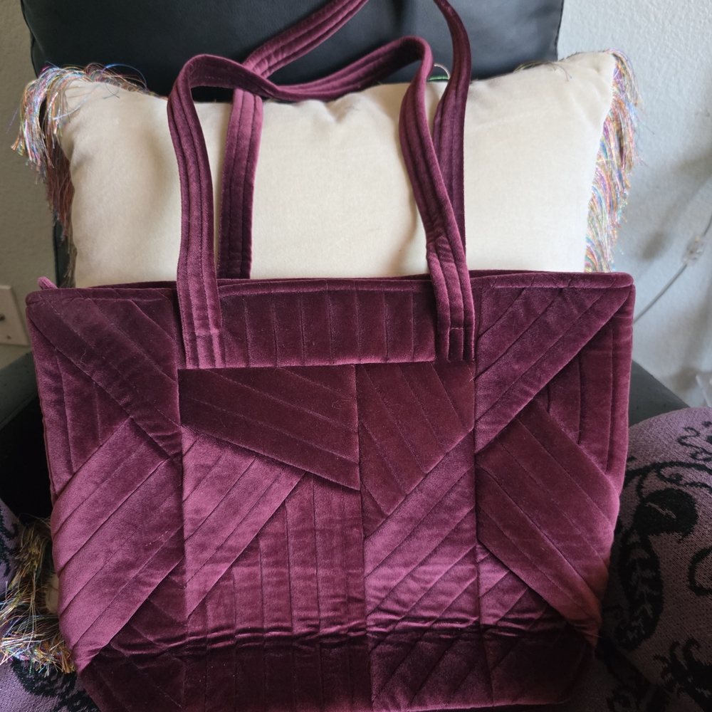 Vera Bradley Deep Plum Quilted Tote